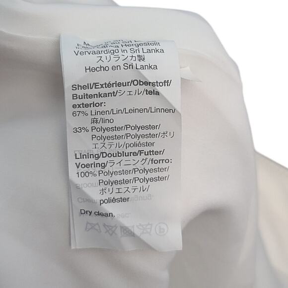 J. Crew Peyton High-Rise Pant in Stretch Linen Size 18 White NWT 25.5" Inseam - Picture 4 of 4